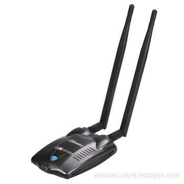 USB Wireless 802.11N High-power Adapter (300Mbps), Supports Ad Hoc and Infrastructure Modes